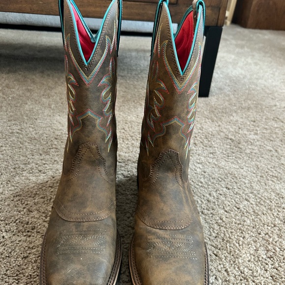 Ariat Women’s Delilah Cowgirl Boots Toasted Brown Size 9.5 - Picture 2 of 9